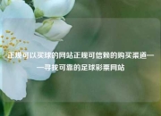 正规可以买球的网站正规可信赖的购买渠道——寻找可靠的足球彩票网站